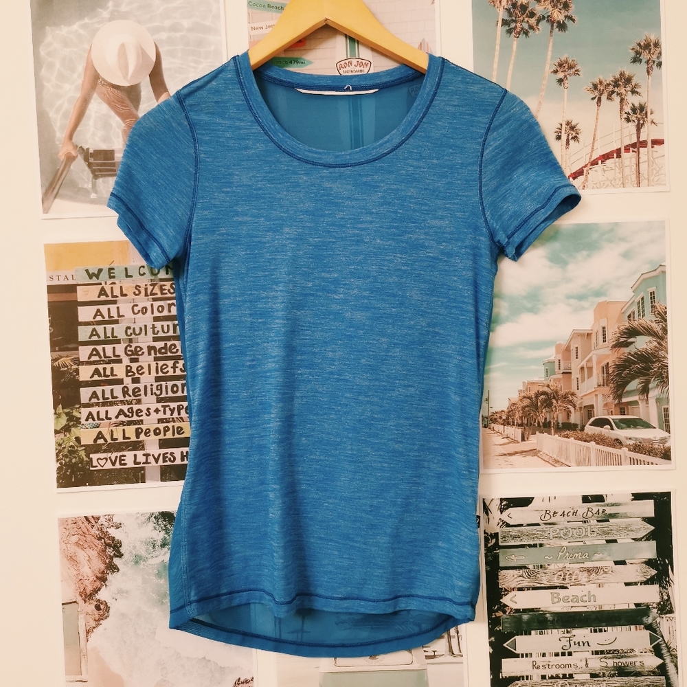 Lululemon Athletic Top Mesh Back Purple-Blue